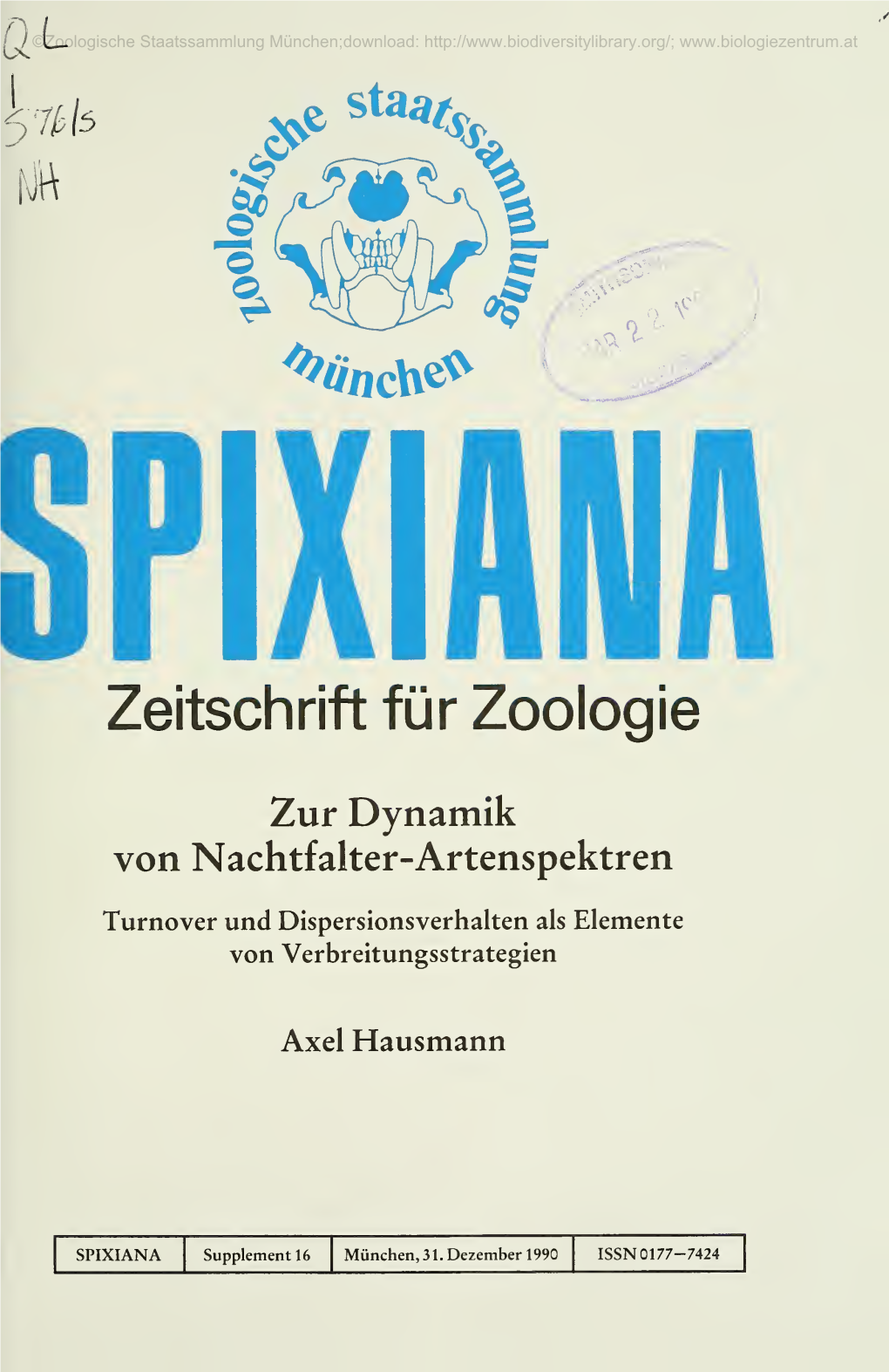 Zeitschrift Für Zoologie Zur Dynamik