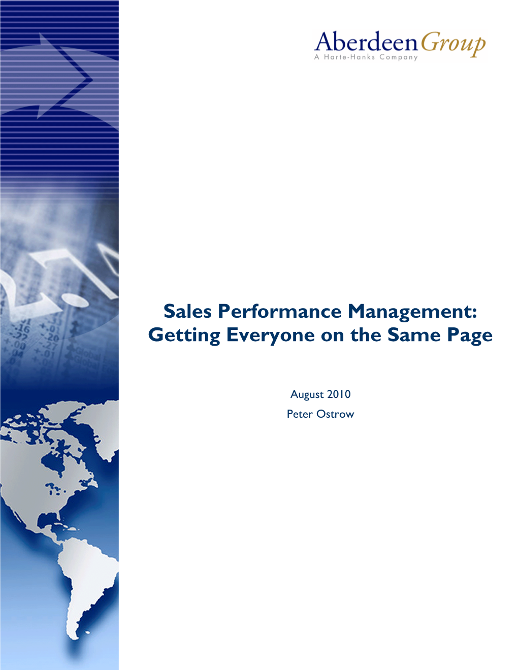 Sales Performance Management: Getting Everyone on the Same Page