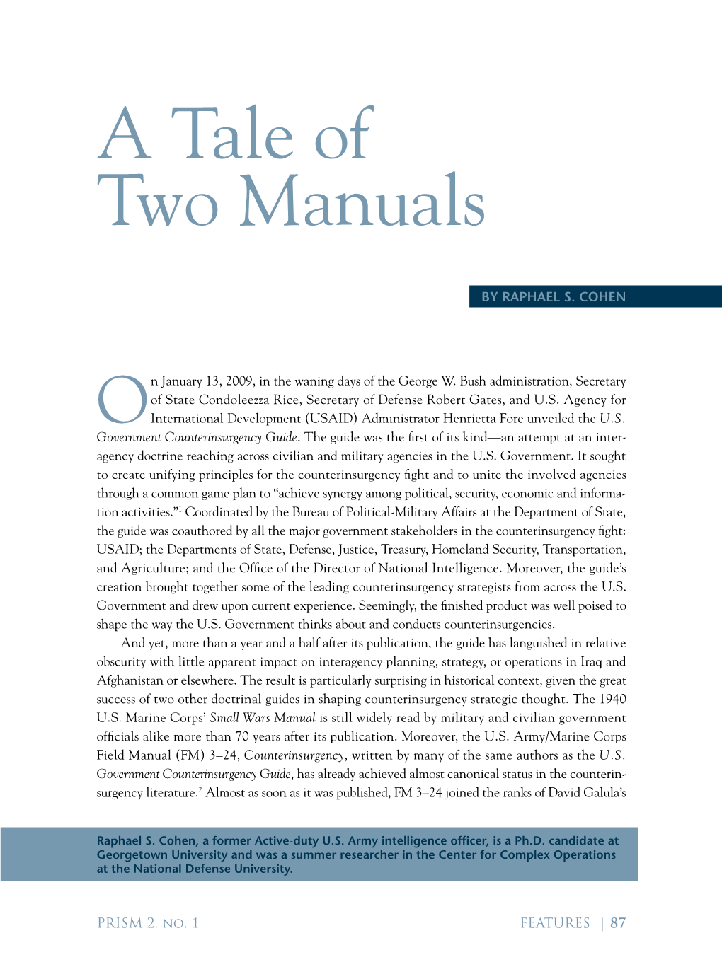 A Tale of Two Manuals