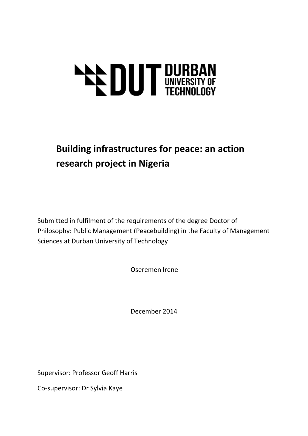 An Action Research Project in Nigeria