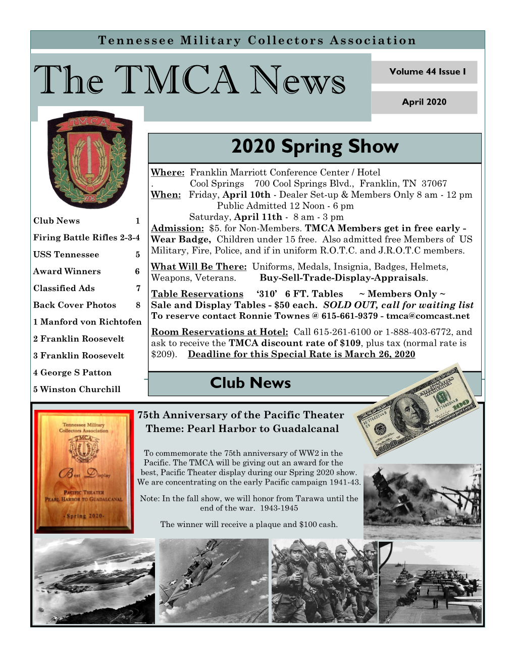 The TMCA News Volume 44 Issue I April 2020