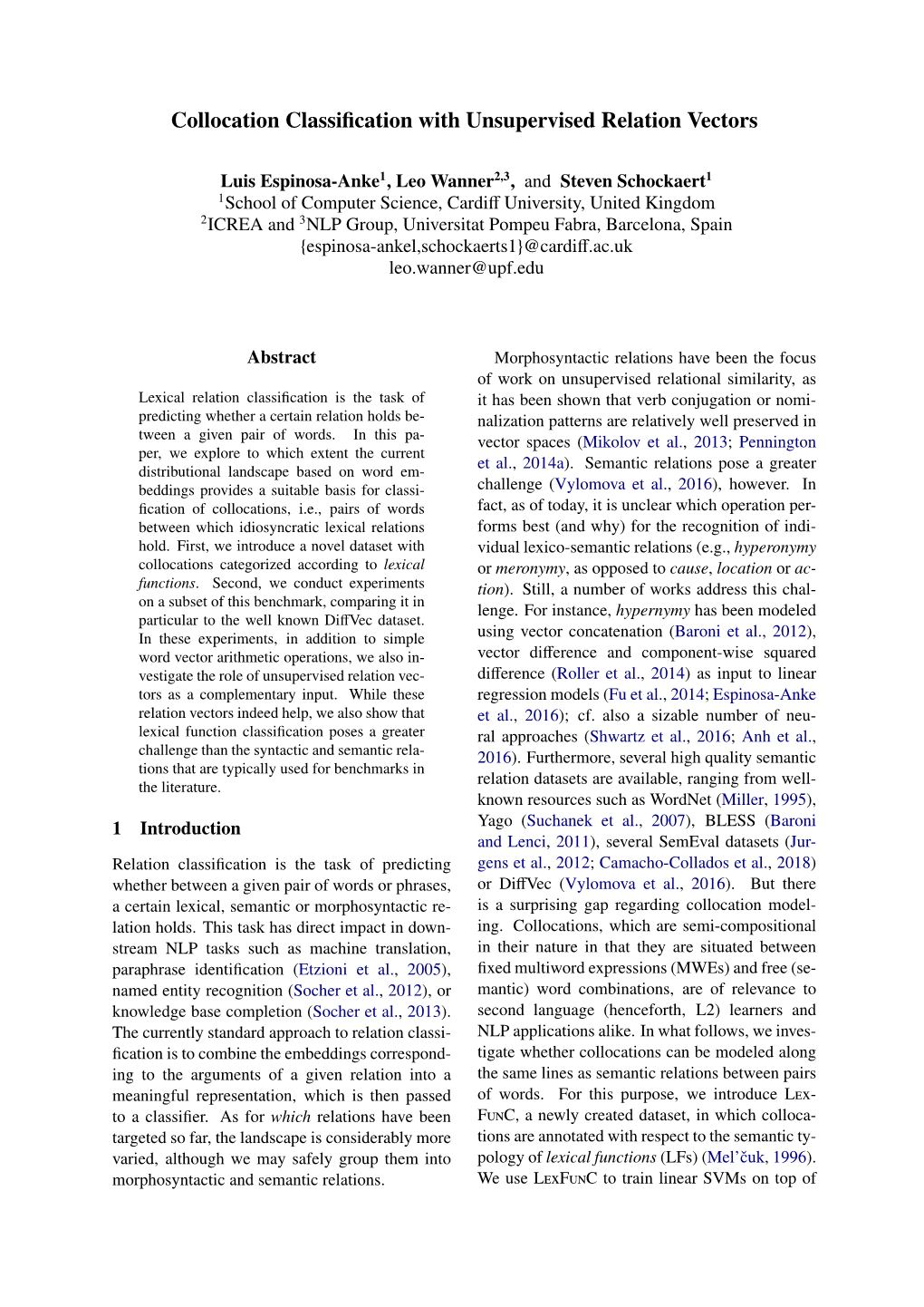 Collocation Classification with Unsupervised Relation Vectors