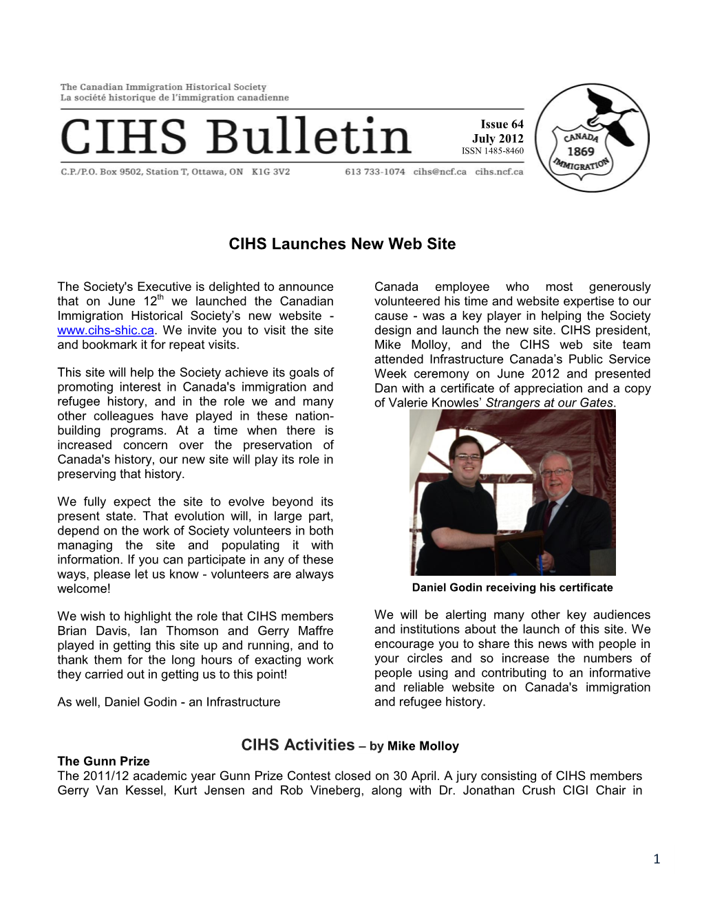 Bulletin 64 July 2012