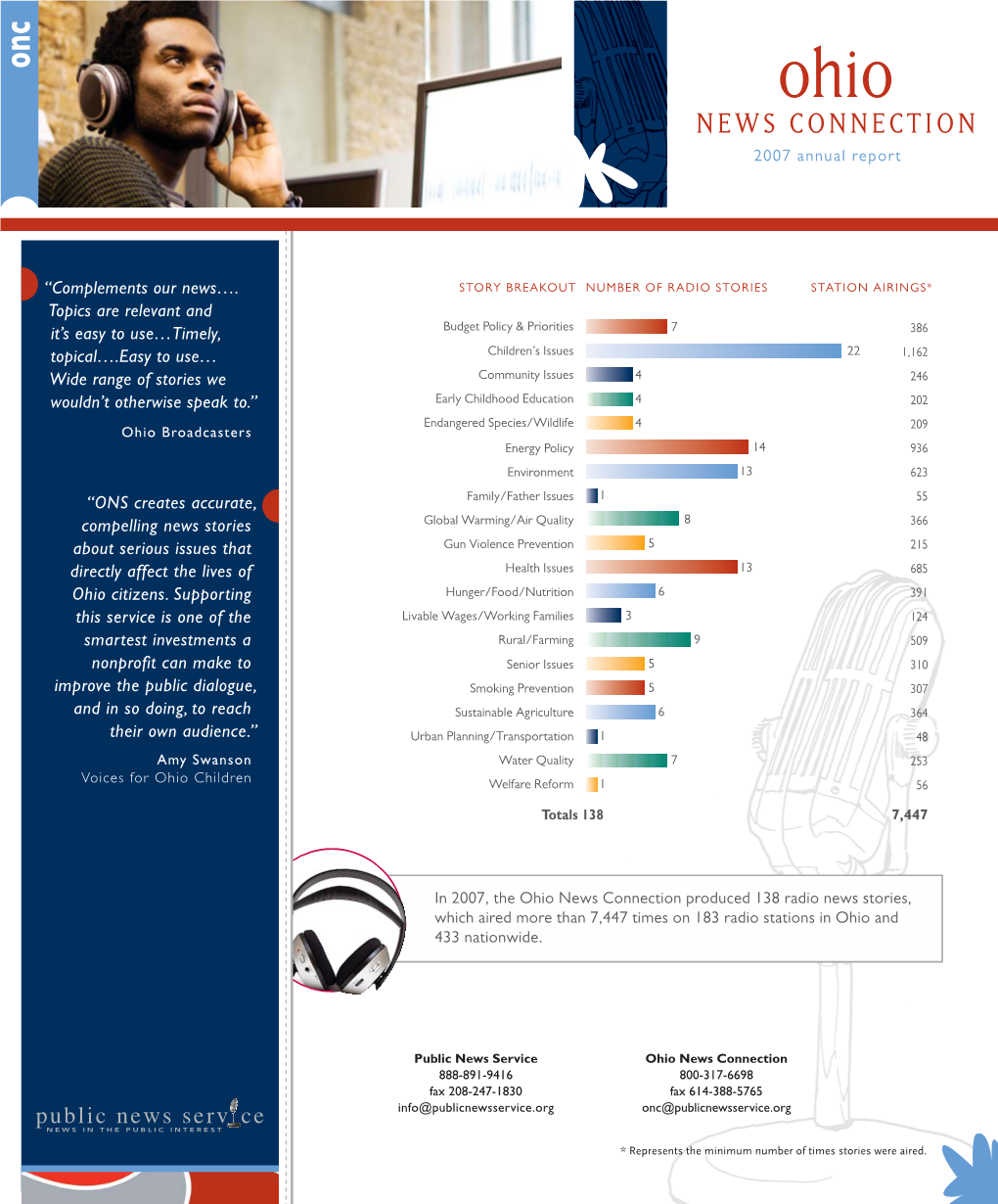 NEWS CONNECTION 2007 Annual Report