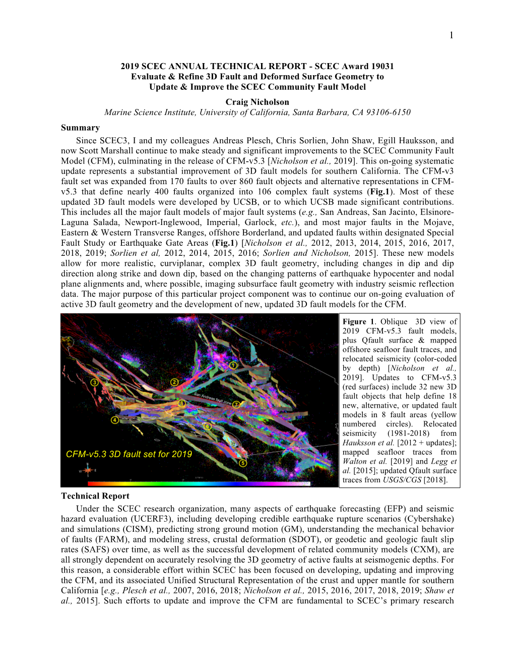 2019 Scec Annual Technical Report