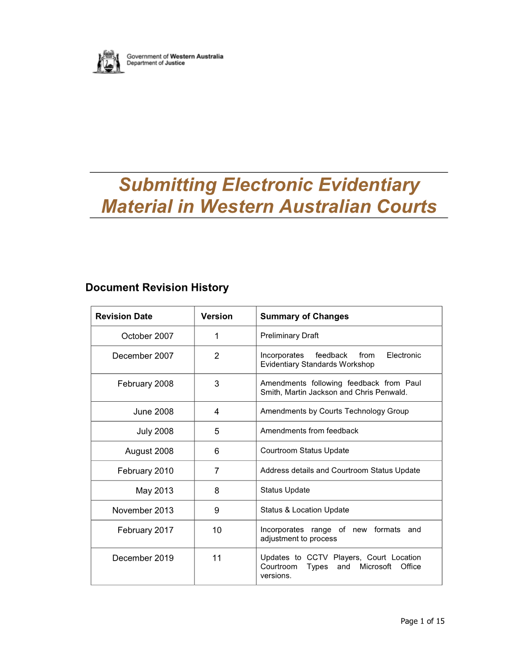 Submitting Electronic Evidentiary Material in Western Australian Courts