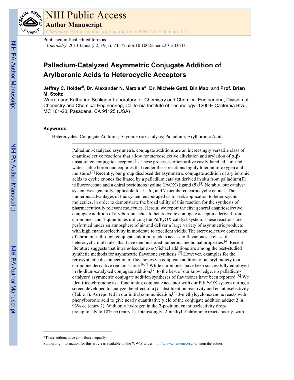 Palladium-Catalyzed Asymmetric Conjugate Addition of Arylboronic Acids to Heterocyclic Acceptors