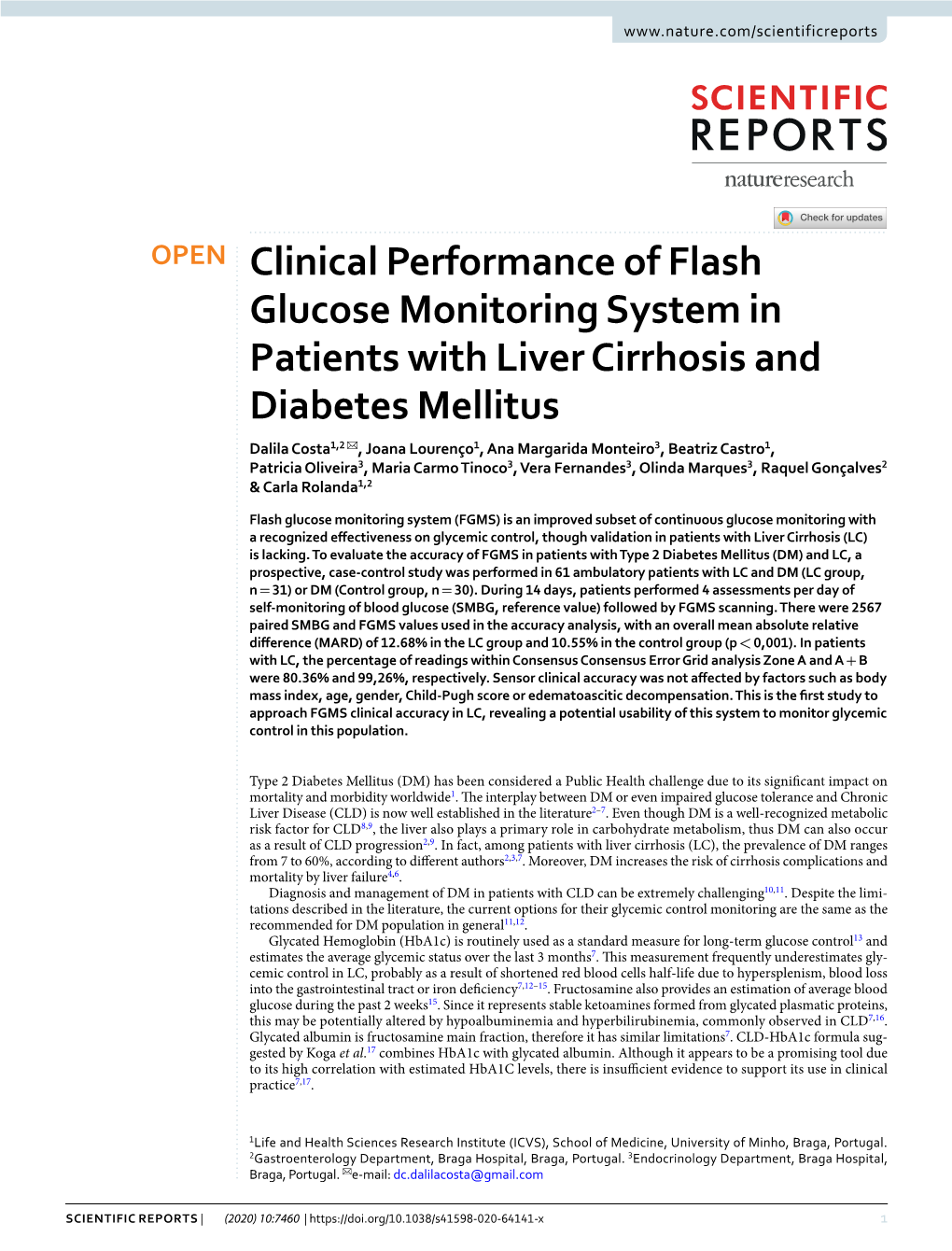 Clinical Performance of Flash Glucose Monitoring System in Patients With