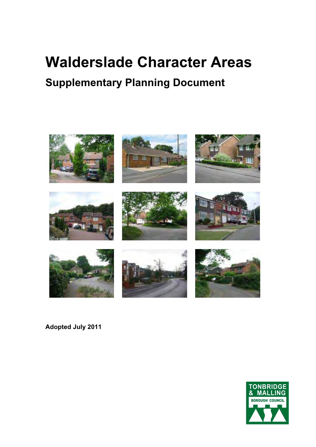 Walderslade Character Areas Supplementary Planning Document