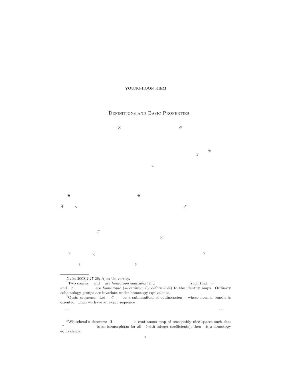 Introduction to Equivariant Cohomology Theory 11