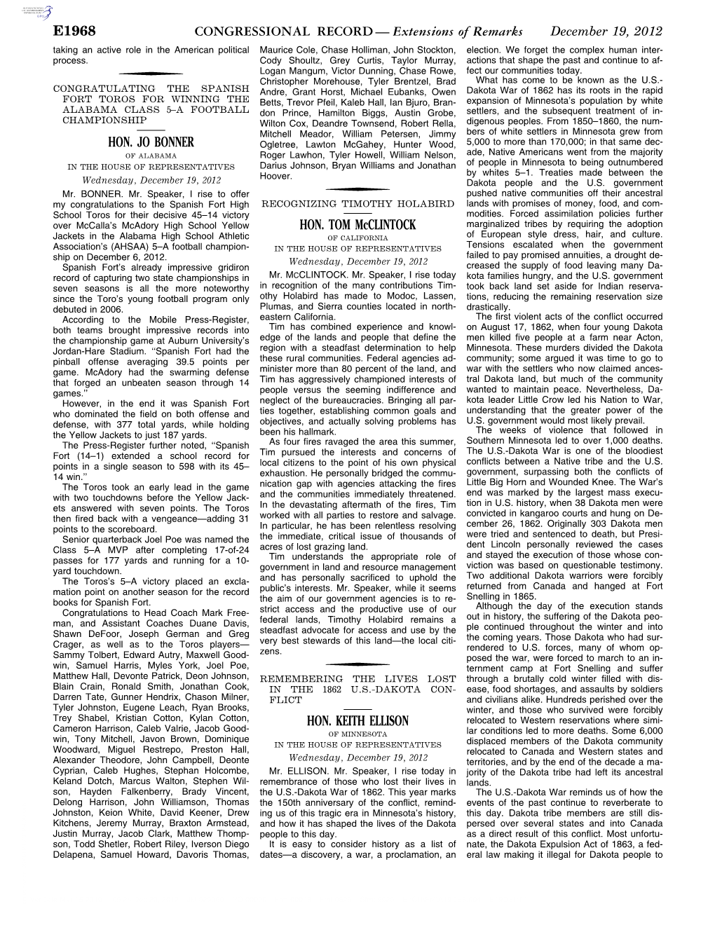 CONGRESSIONAL RECORD— Extensions of Remarks E1968 HON