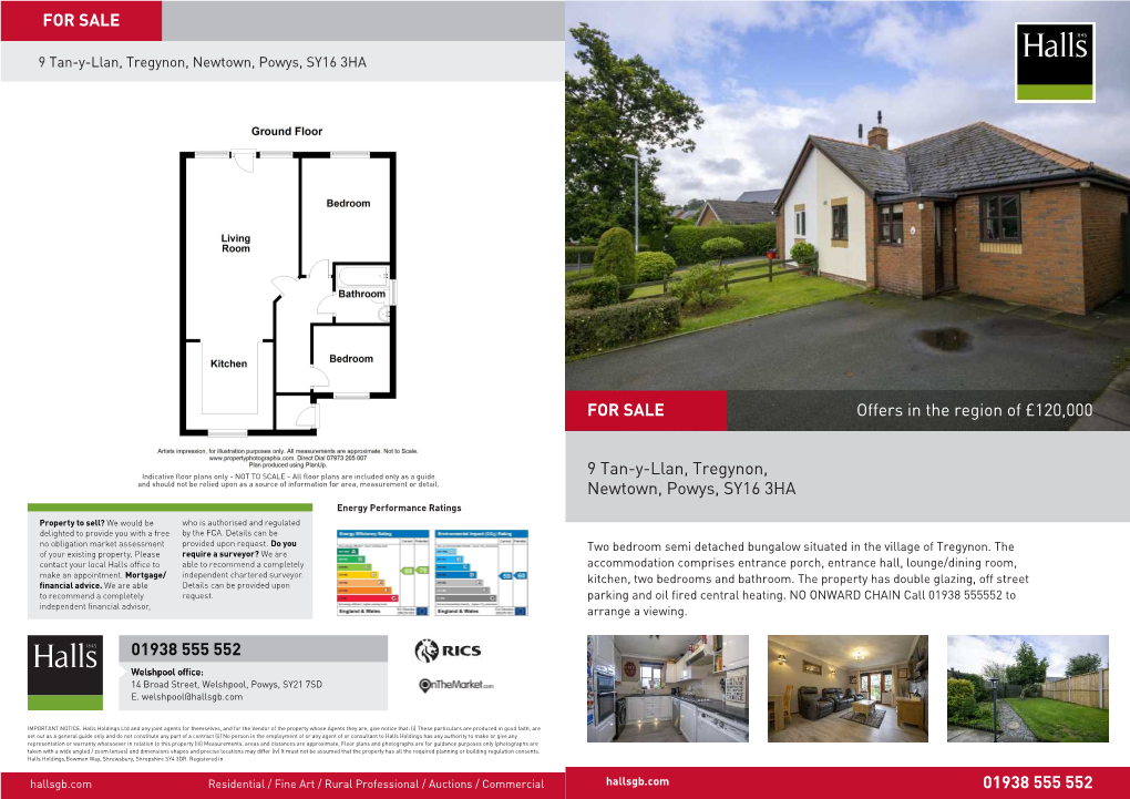 Offers in the Region of £120,000 9 Tan-Y-Llan, Tregynon, Newtown