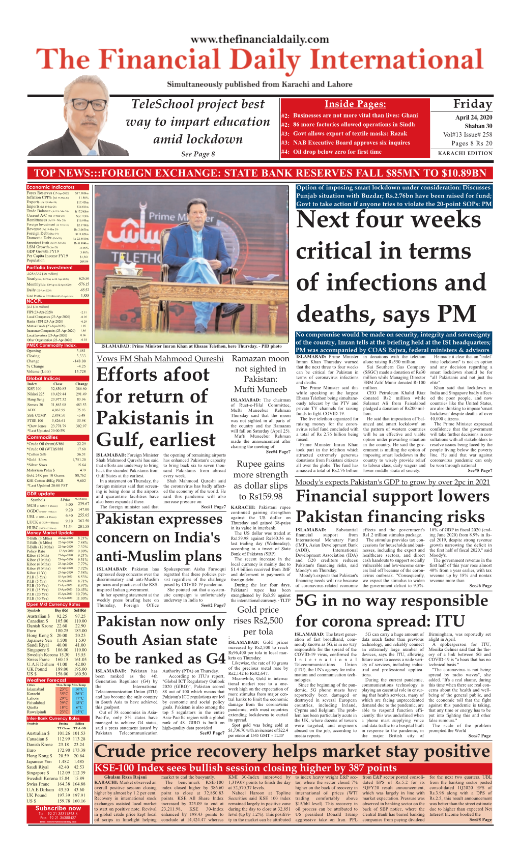 The Financial Daily Friday 24 April-2020.Qxd