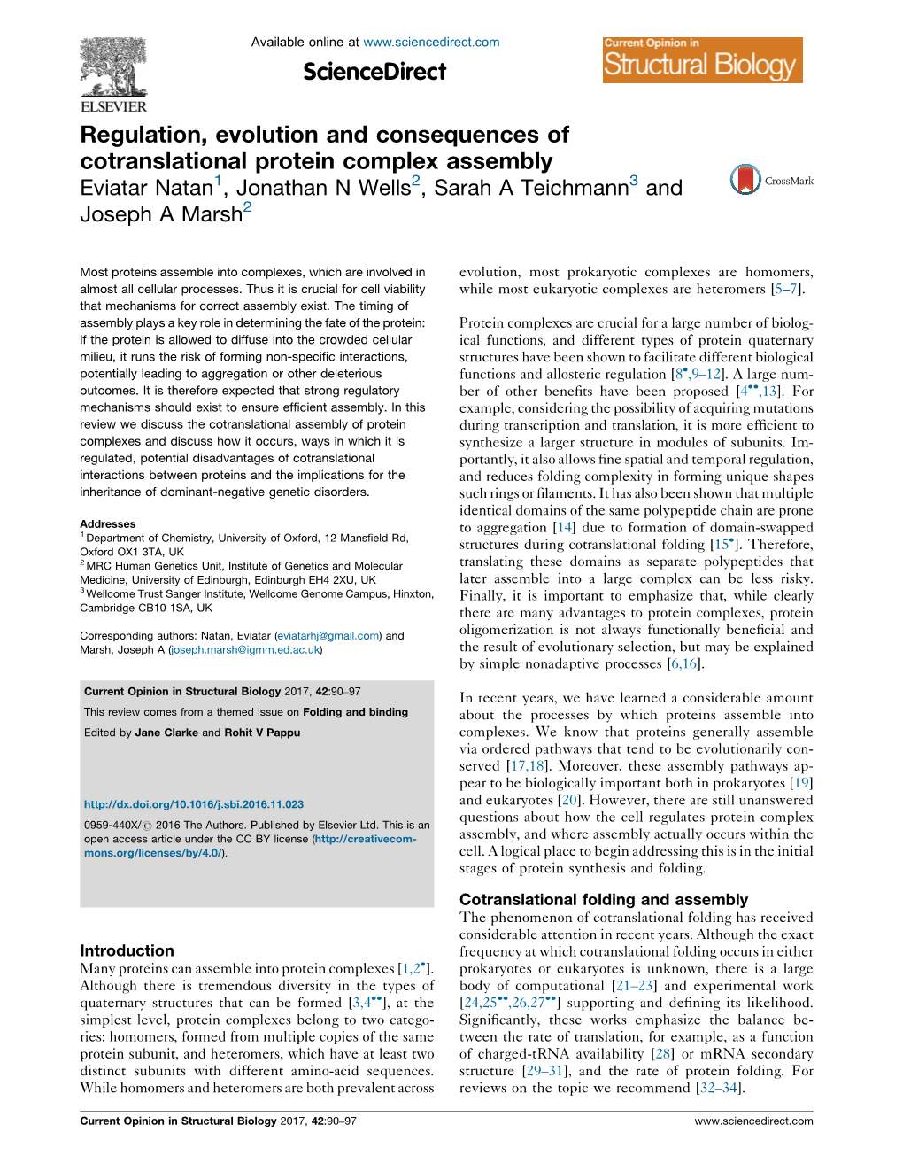 Regulation, Evolution and Consequences of Cotranslational