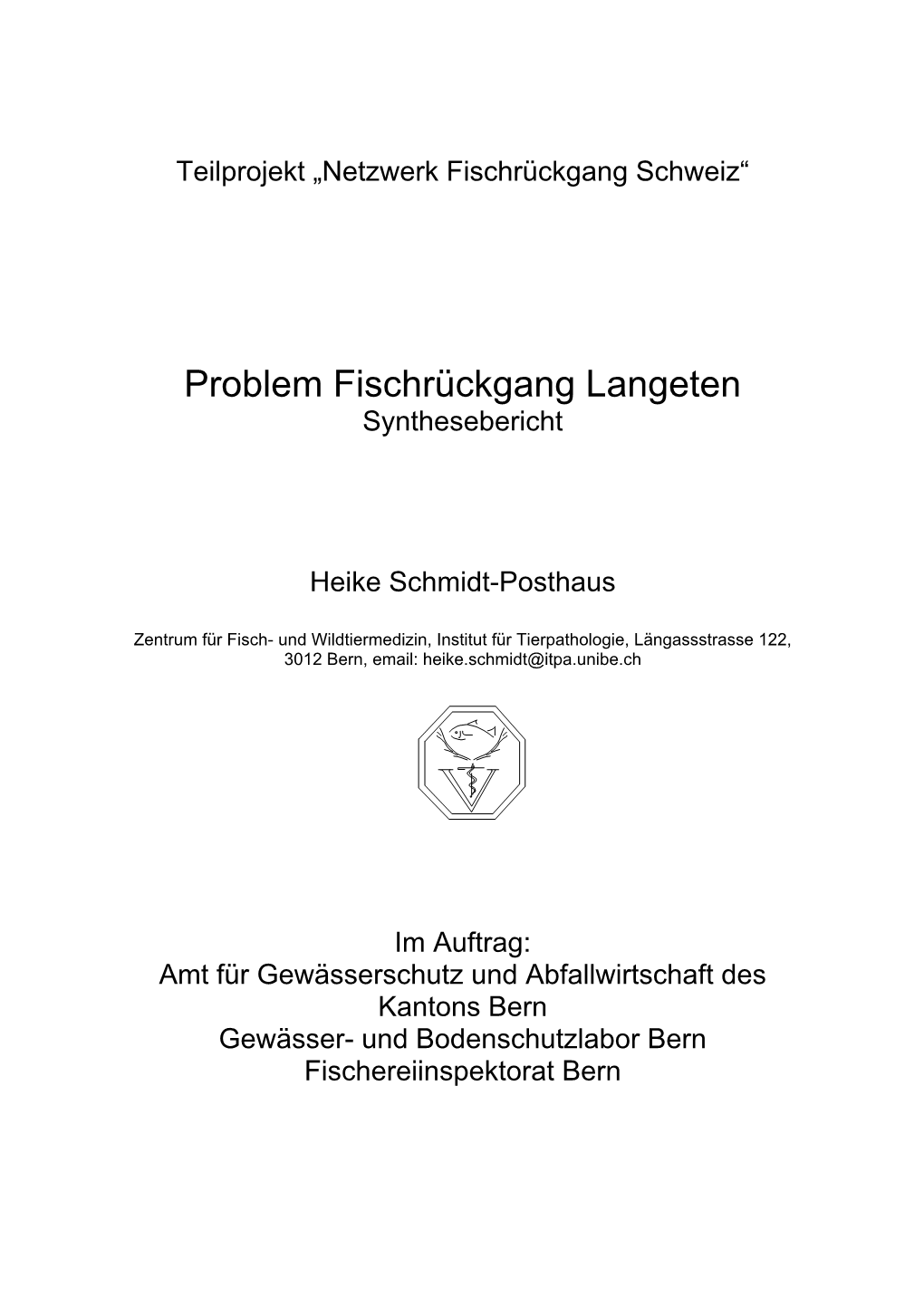 Problem Fischrückgang Langeten Synthesebericht