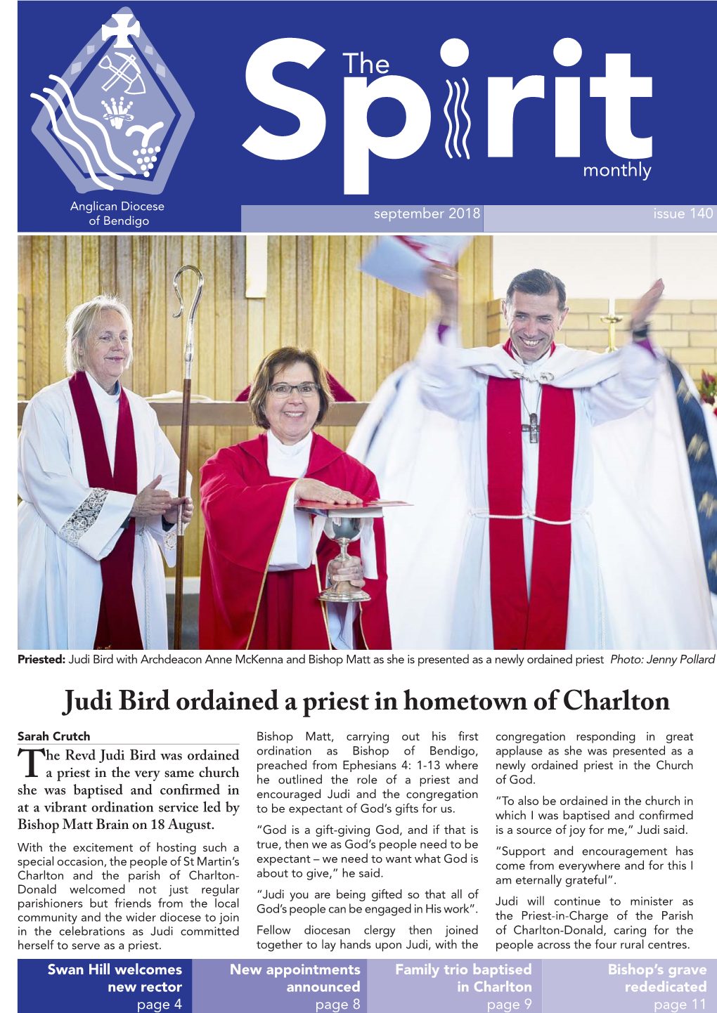 Judi Bird Ordained a Priest in Hometown of Charlton