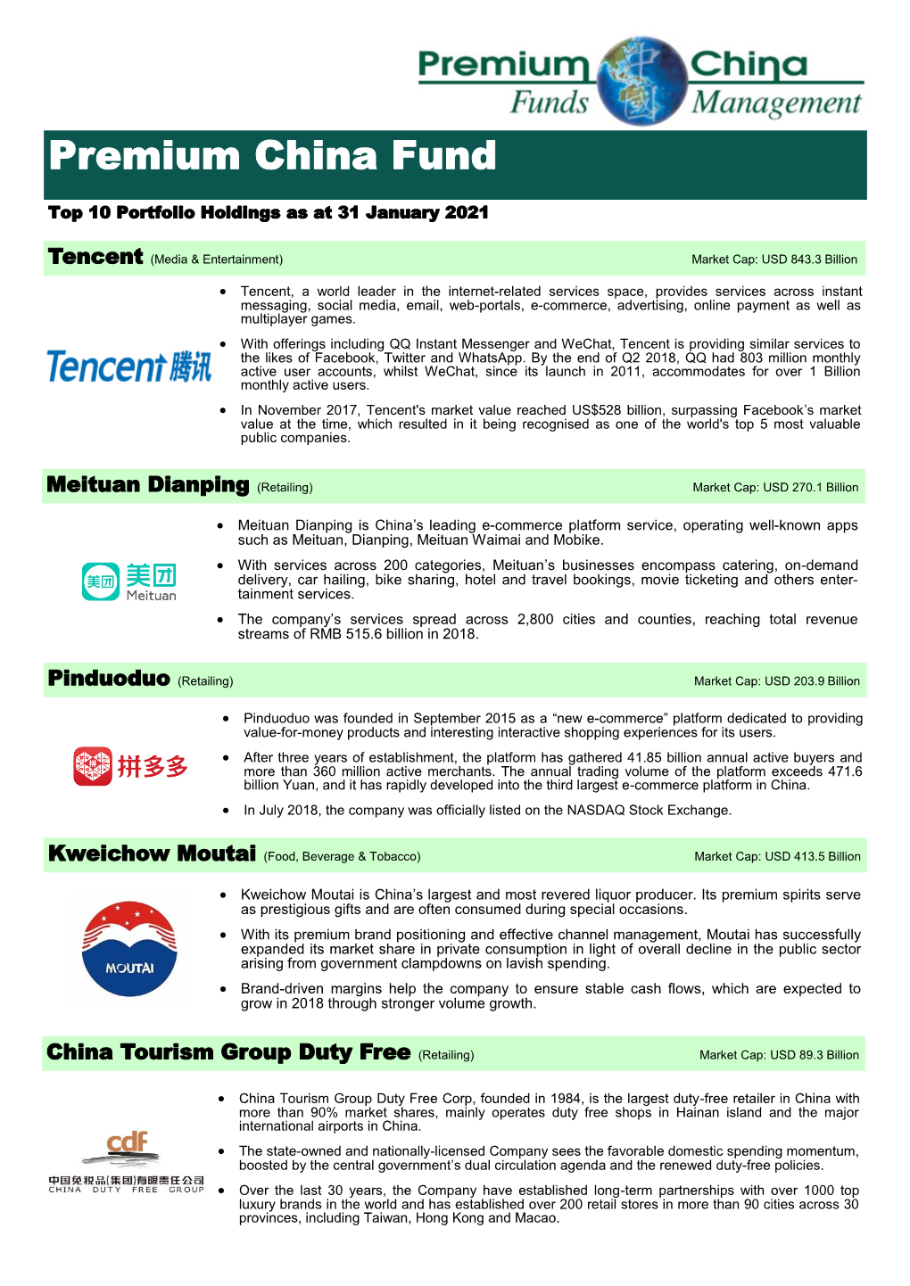 Premium China Funds Management