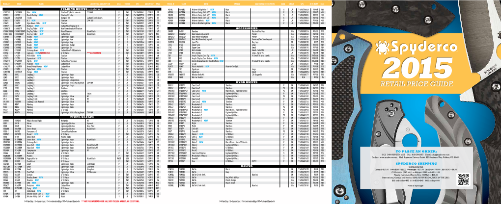 Retail Price Guide