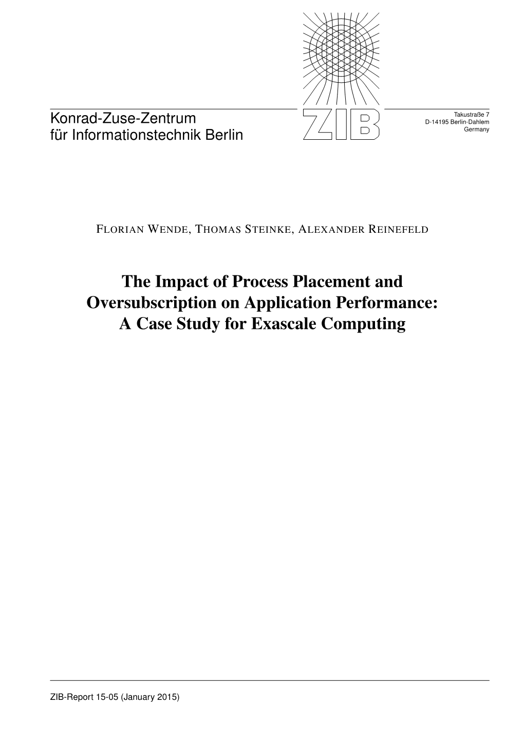 The Impact of Process Placement and Oversubscription on Application Performance: a Case Study for Exascale Computing