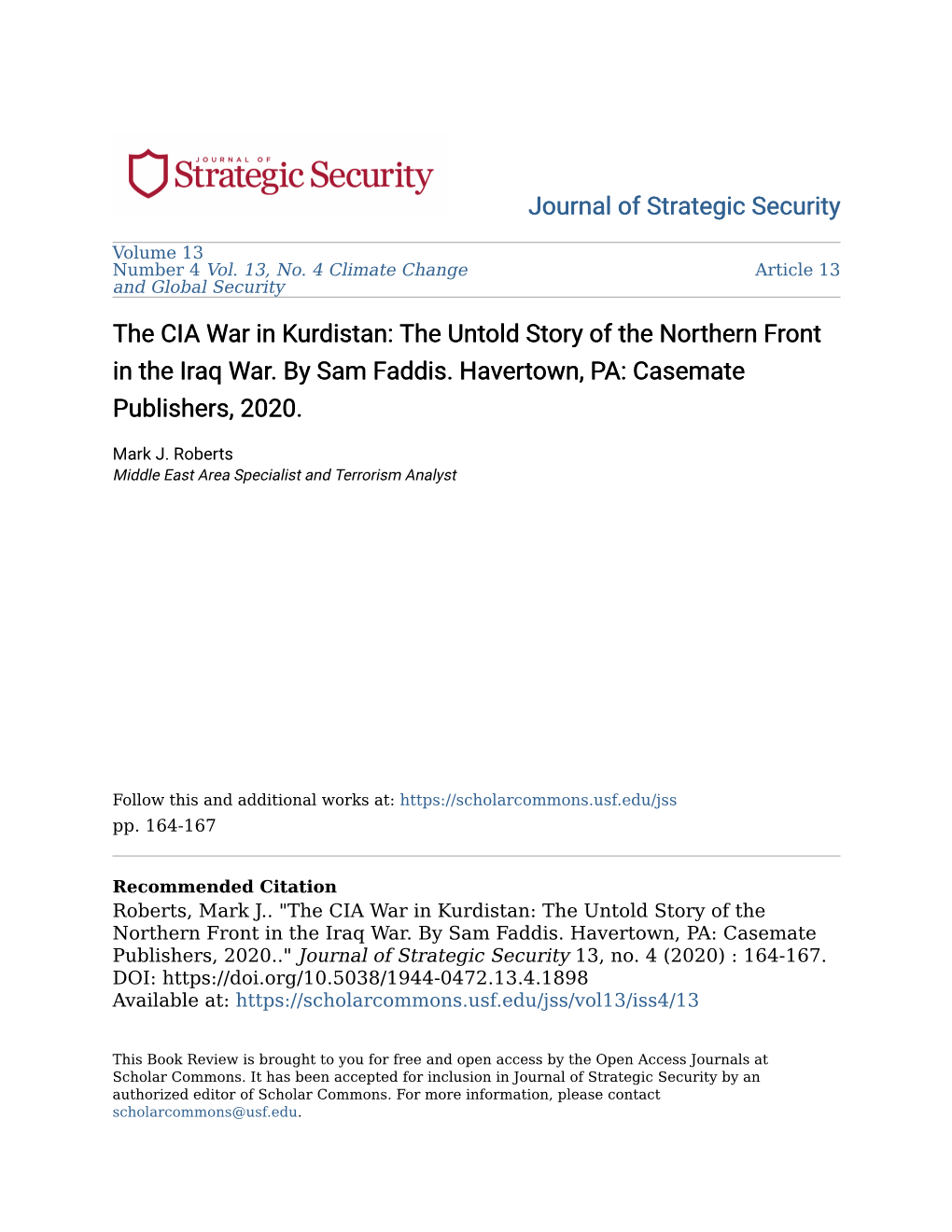 The CIA War in Kurdistan: the Untold Story of the Northern Front in the Iraq War