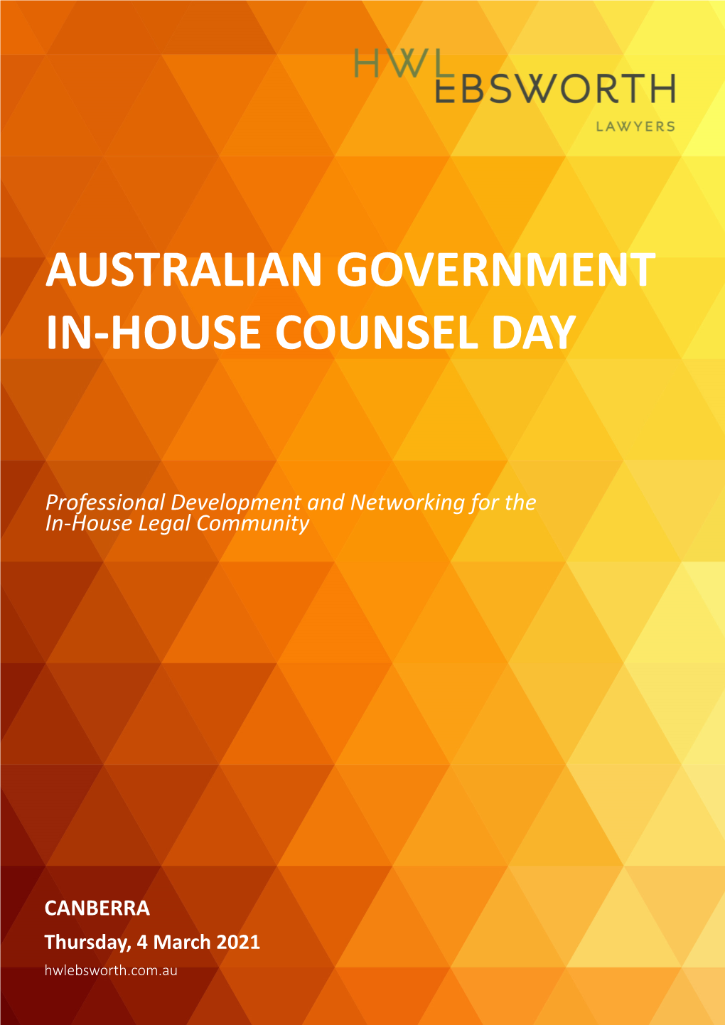 Australian Government In-House Counsel Day