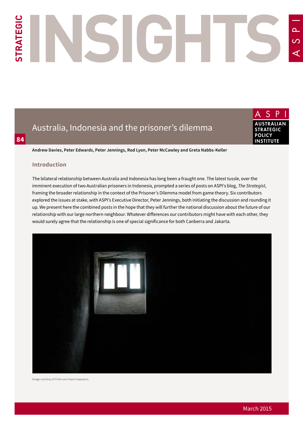 Australia, Indonesia and the Prisoner's Dilemma