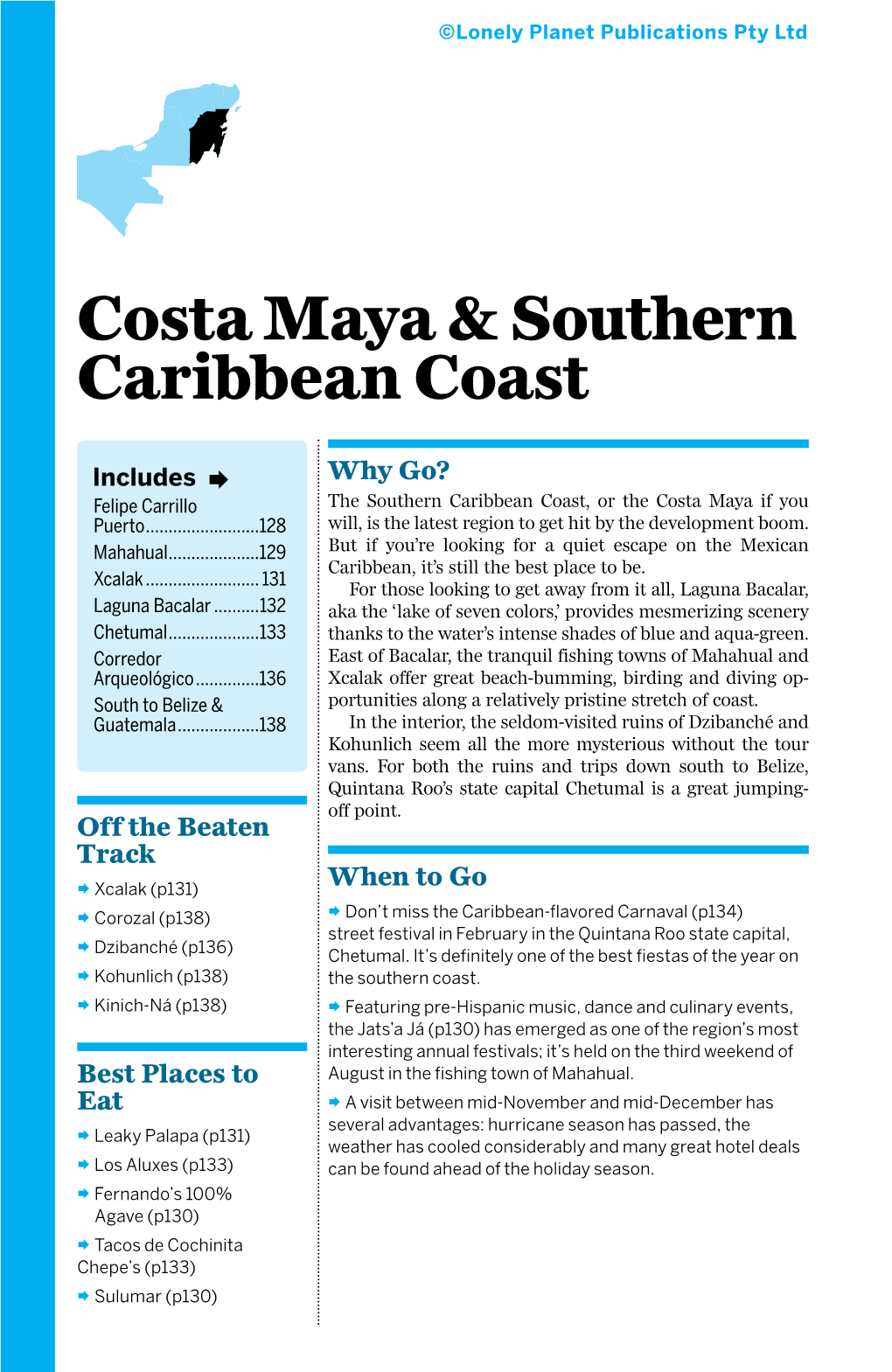 Costa Maya & Southern Caribbean Coast