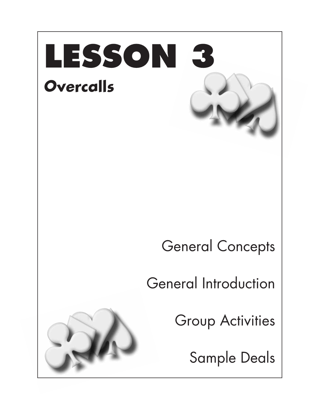 LESSON 3 Overcalls
