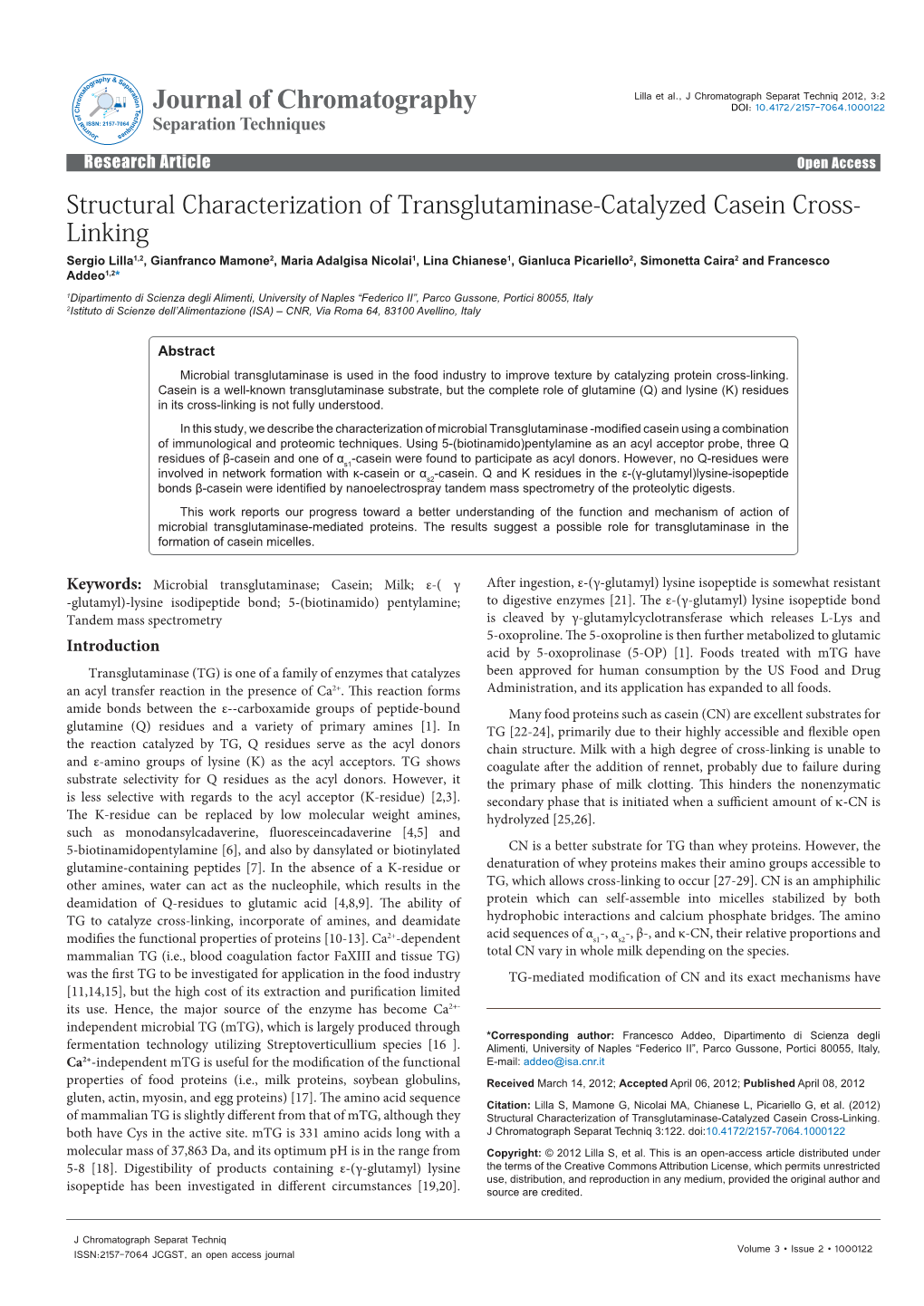 Journal of Chromatography