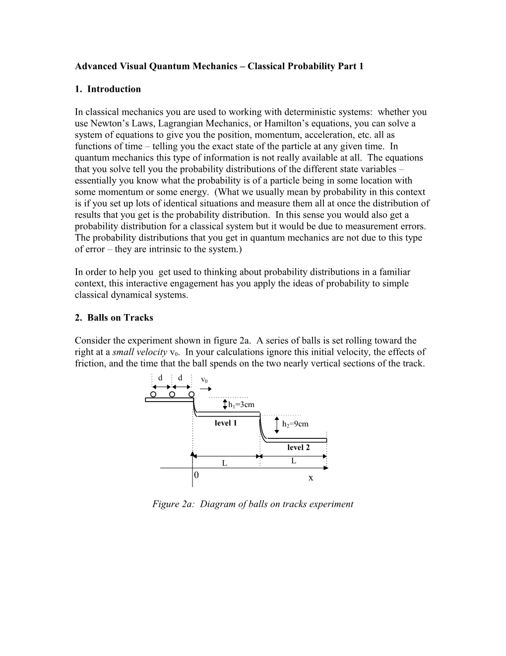 Advanced Visual Quantum Mechanics Classical Probability Part 1