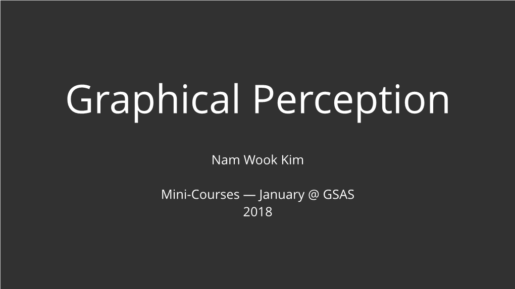 3. Graphical Perception Tomorrow