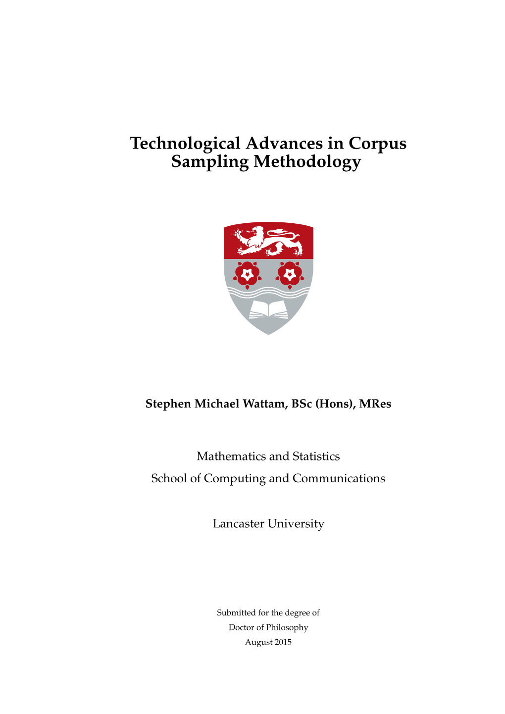 Technological Advances in Corpus Sampling Methodology