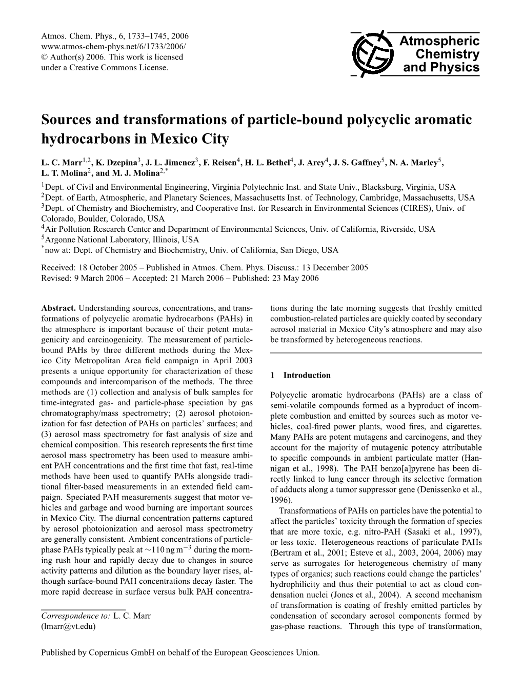 Sources and Transformations of Particle-Bound Polycyclic Aromatic Hydrocarbons in Mexico City