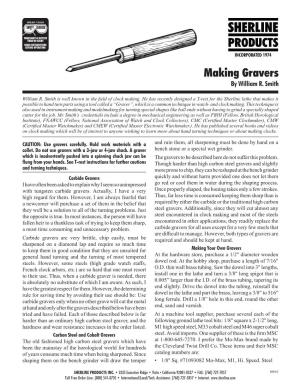 Making Gravers by William R