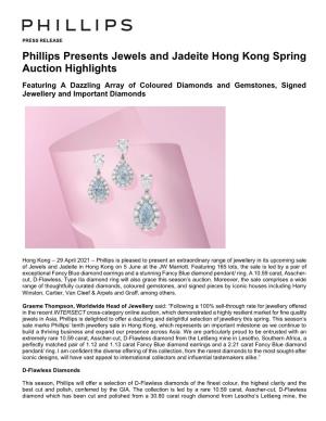 Phillips Presents Jewels and Jadeite Hong Kong Spring Auction Highlights