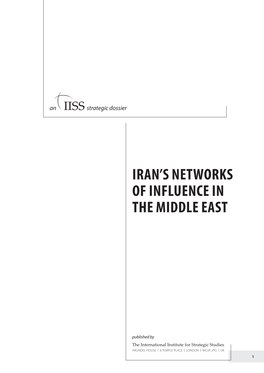 Iran's Networks of Influence in the Middle East