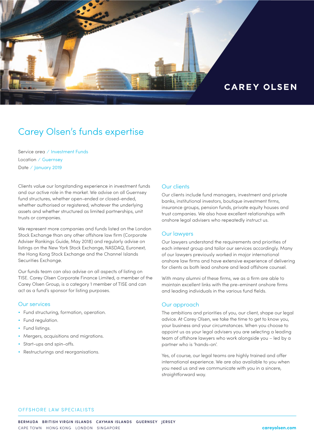 Carey Olsen's Funds Expertise