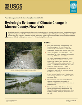 Hydrologic Evidence of Climate Change in Monroe County, New York