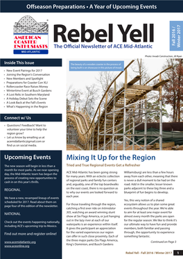 Rebel Yell 2017 Winter the Official Newsletter of ACE Mid-Atlantic
