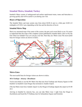 Istanbul Metro, Istanbul, Turkey