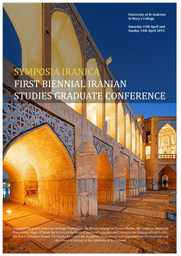 Symposia Iranica First Biennial Iranian Studies Graduate Conference