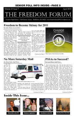 Freedom to Become Skinny for 2011 by Tyler Alicea, Layout Editor