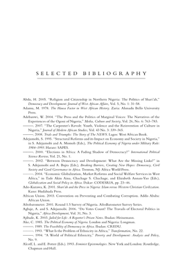 Selected Bibliography