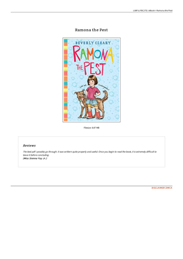 Download Ebook &gt; Ramona the Pest