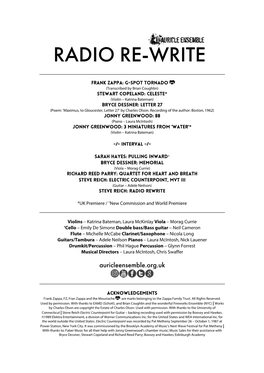 Radio Re-Write