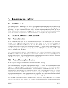 Chapter 4) Environmental Setting