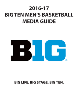 2016-17 Big Ten Men's Basketball Media Guide