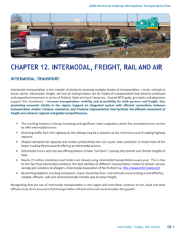 Chapter 12. Intermodal, Freight, Rail and Air