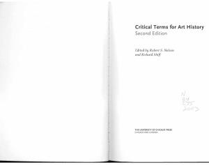 Critical Terms for Art History Second Edition