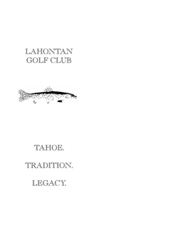 Lahontan Golf Club Tahoe